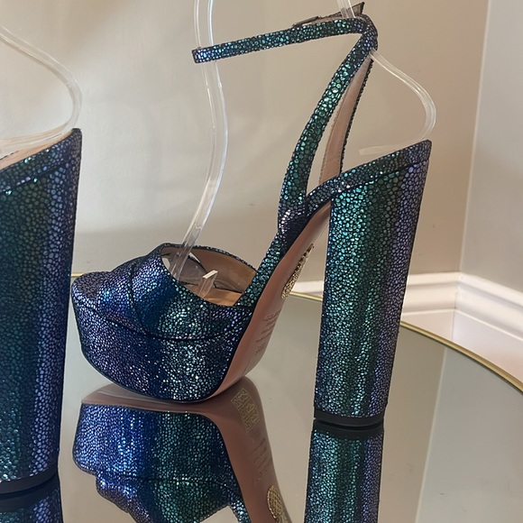 Aquazzura Sinner 140 platform heeled sandals sz 35.5 - Picture 12 of 17